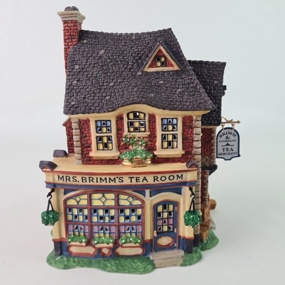 Department 56 Dickens Village Series Mrs. Brimm's Tea Room 58487 Completed - Picture 3 of 12